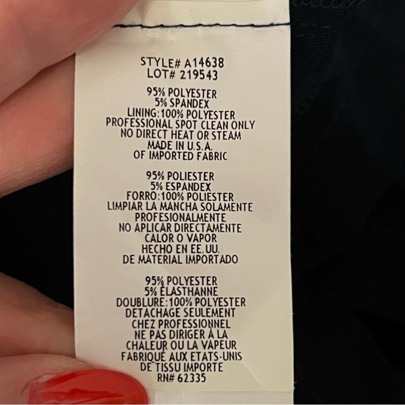 Betsy Adam elegant batwing tunic dress w rhinestones embelishment, stretchy sz 8 - Picture 12 of 12